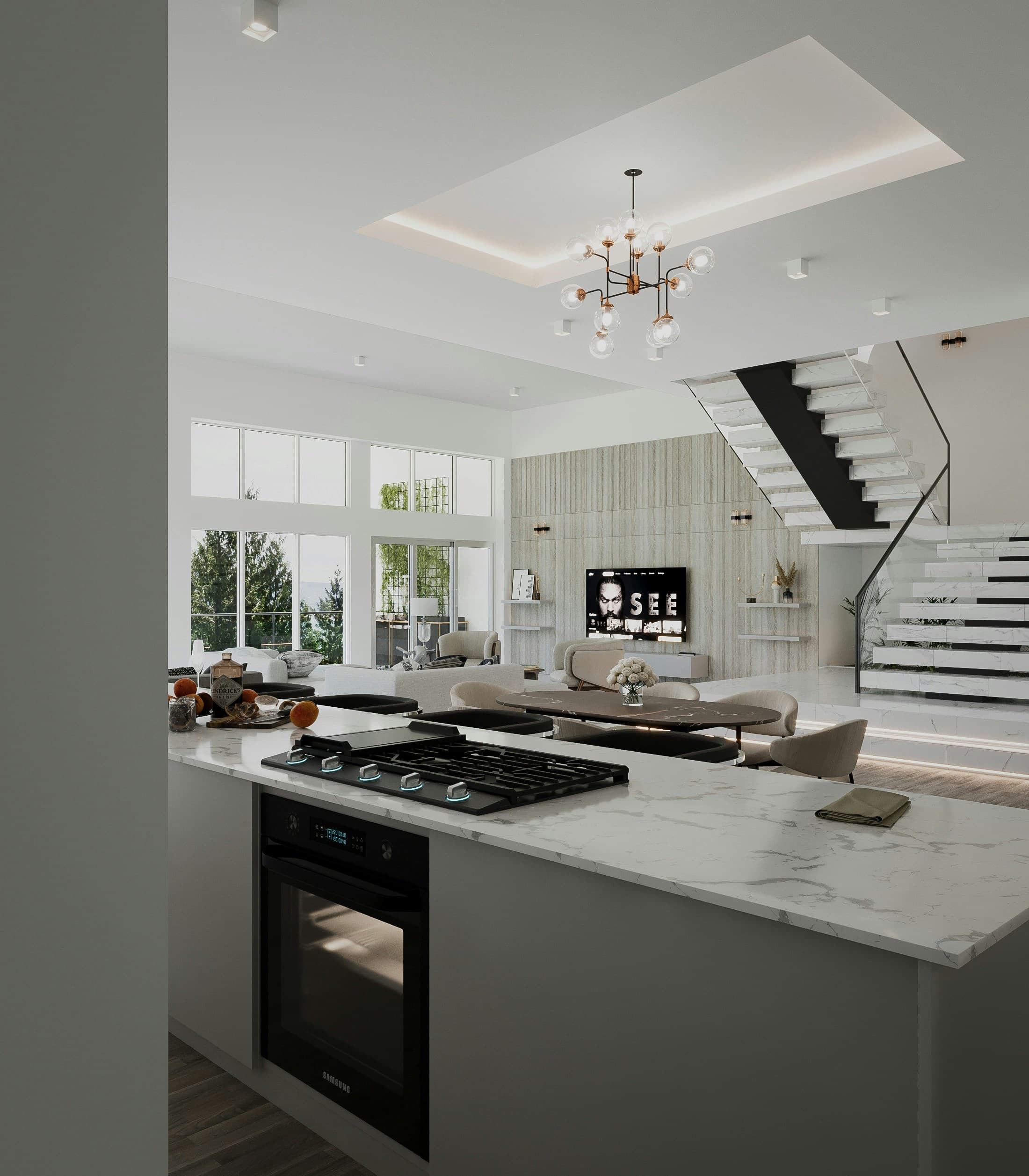 Under construction at an Ambr Homes project